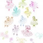 Set Of 15 Redwork Garden B..